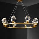 Loft Industry Modern - Crystal Stone Circle Chandelier